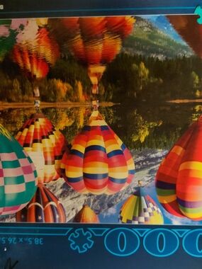 Colorful Hot Air Balloon Wall Art Puzzle Poster 2000 Piece Puzzel